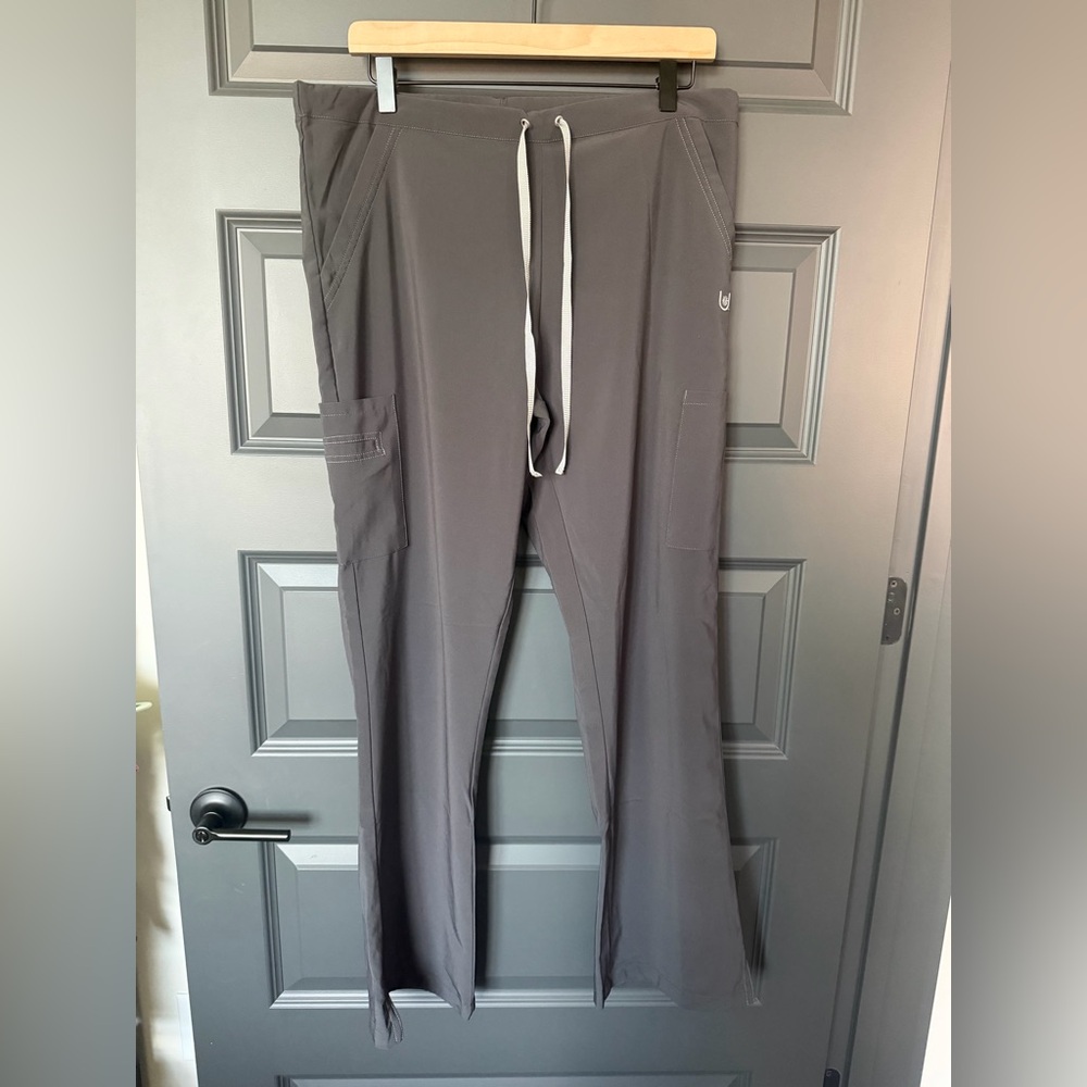 Urbane Performance Gray Drawstring Scrub Pants Wi… - image 1